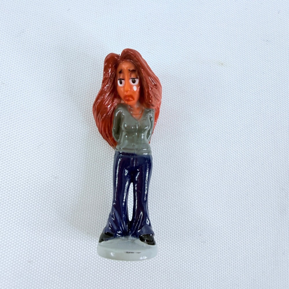Lil Homies Series 4 Sad Girl Figure Red Hair Grey Top Blue Pants Toy
